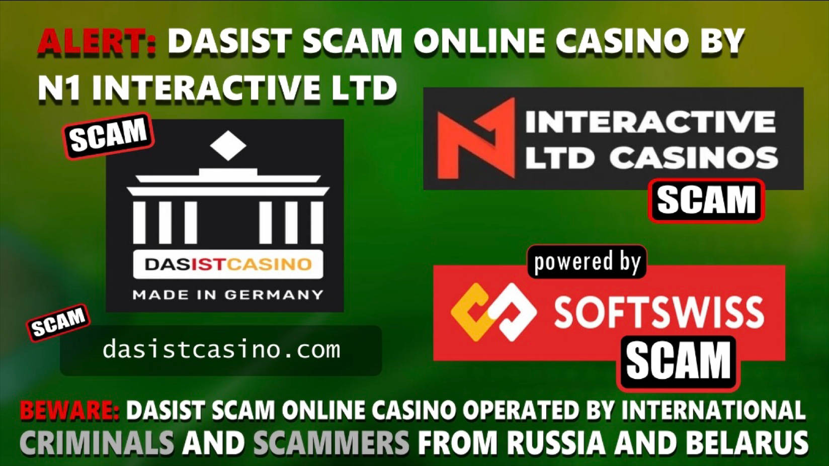 Dasist - Online Casino-Scam-Softswiss-N1 Interactive-Roland Yakovlevich Isaev-Paata Gamgoneishvili-Ivan Montik-Pavel Kashuba-Dmitry Yaikov